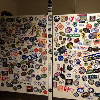 Dad's Kitchen - Stickers galore on the men's bathroom stall - New American Near Me - Fair Oaks, California Dad's Kitchen - Stickers galore on the men's bathroom stall - New American Near Me - Fair Oaks, California