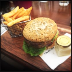 Cafe Botannix - Lamb Burger - with pine nuts & rosemary