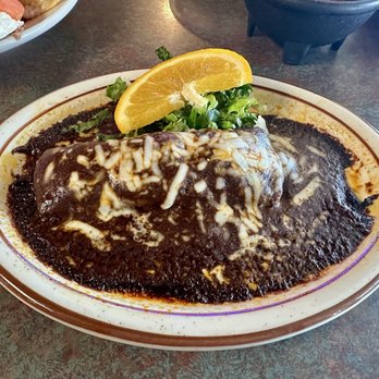 Rick's Hacienda Restaurant - Chicken enchilada with mole.