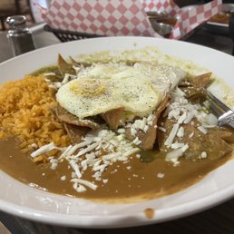 Chilaquiles with eggs Chilaquiles with eggs