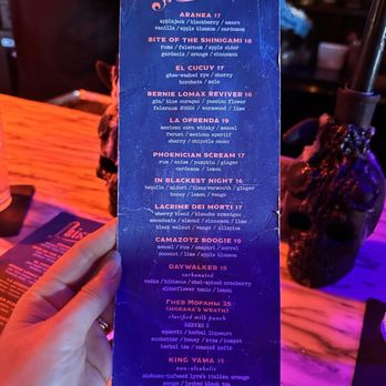 The Courtesy - Menu for Halloween - Cocktail Bars Near Me - Winter Park, Florida