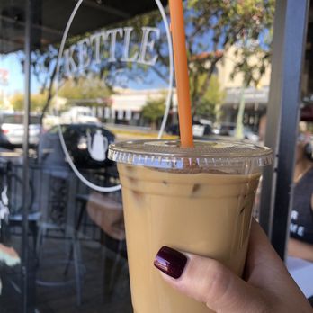 Kettle On Grand - Vanilla lavender iced latte w/oat milk - Coffee & Tea Near Me - Escondido, California Kettle On Grand - Vanilla lavender iced latte w/oat milk - Coffee & Tea Near Me - Escondido, California