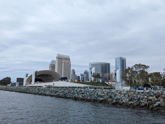 Photo of Burgers, Bait & Beer - San Diego, CA, US. Viet from the fishing pier by the "restaurant"