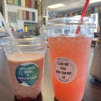 Lifted Nutrition - Strawberry Shortcake Protein Shake and Strawberry Lemonade Tea - Juice Bars & Smoothies Near Me - Brentwood, California