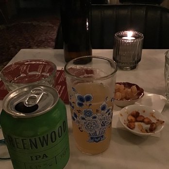 Lisbon Hotel - Pretty glasses - chilled - and lupini beans - Tapas Bars Near Me - Toronto, Ontario