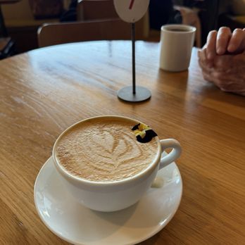 Crema Coffee Roasters - La fleur with oat milk - Coffee & Tea Near Me - Brentwood, Tennessee