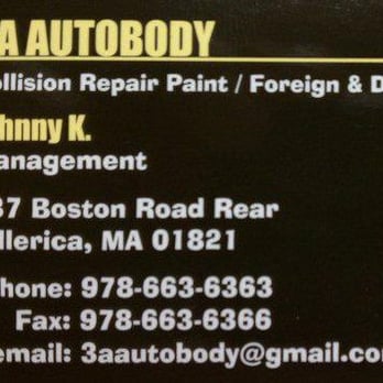 3A Auto Body - Body Shops Near Me - Billerica, Massachusetts
