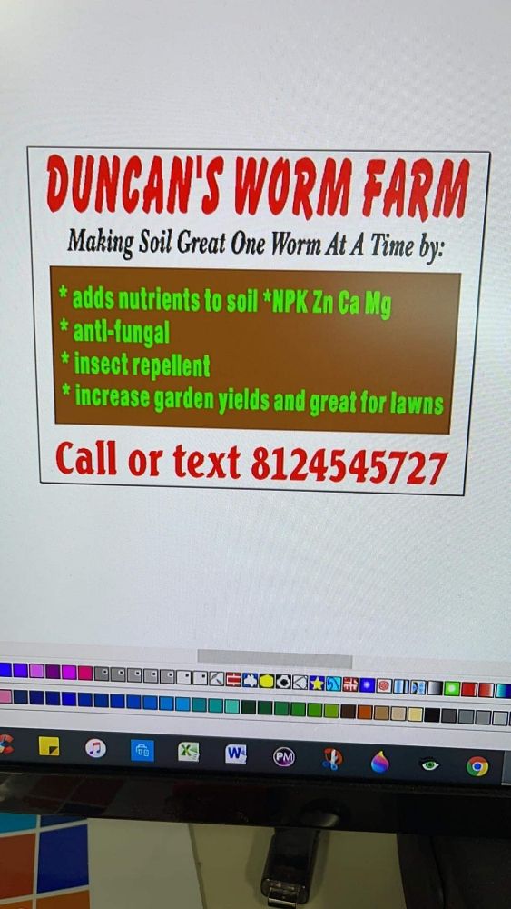 DUNCAN’S WORM FARM Updated July 2024 4409 Barton Ln, Evansville