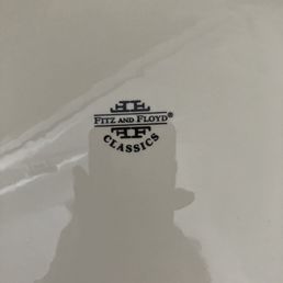 Back of broken platter Back of broken platter