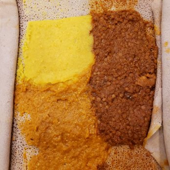 Agelgil Ethiopian Restaurant Seattle - Part 3 out of 4 of the Deluxe meat & veggie special, takeout during the pandemic. @take.a.bite.with.me - Ethiopian Near Me - Seattle, Washington