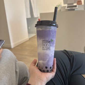 The Boba Kafe - Taro ube swirl - Bubble Tea Near Me - Montclair, California