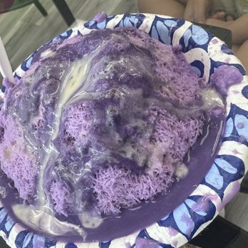 Aunty’s Hau Hale - Ube with Ube chunks with condense milk - Desserts Near Me - Kapolei, Hawaii Aunty’s Hau Hale - Ube with Ube chunks with condense milk - Desserts Near Me - Kapolei, Hawaii