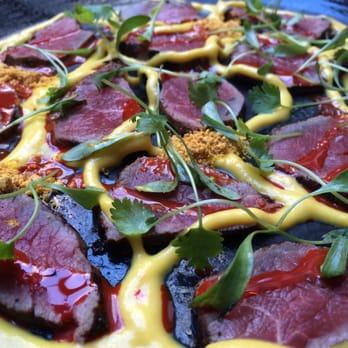 Lima - Lomo Steak Huancaina - Beef Loin. Yellow Ají Sauce. Coriander Cress. - Peruvian Near Me - London, XGL