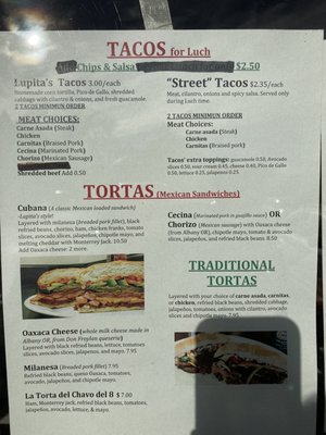 Menu photo 8 Lupita's Tacos Eugene, OR