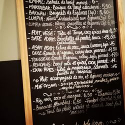 La Javanaise - Menu