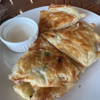 Karavan Restaurant - Kattama with homemade sour cream - Desserts Near Me - Des Plaines, Illinois Karavan Restaurant - Kattama with homemade sour cream - Desserts Near Me - Des Plaines, Illinois
