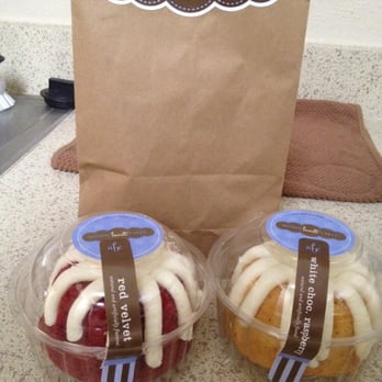 Nothing Bundt Cakes - White chocolate raspberry and red velvet with chocolate chips=mouthgasm - Bakeries Near Me - Plano, Texas