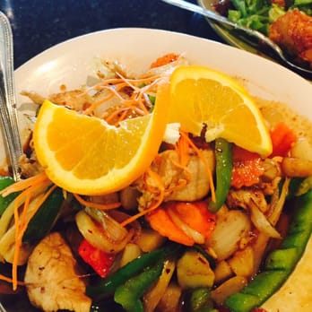 Thai Dish Cuisine - Spicy cashew nut chicken with perfectly cooked veggies - Thai Near Me - Canby, Oregon Thai Dish Cuisine - Spicy cashew nut chicken with perfectly cooked veggies - Thai Near Me - Canby, Oregon