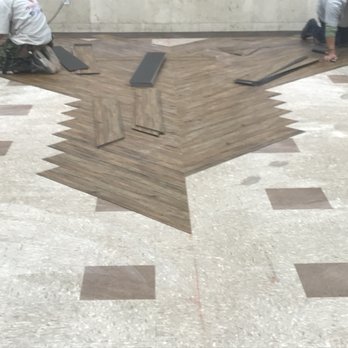 Custom Installation Of Lvt Chevron Pattern Yelp