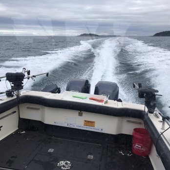 R & R Charters - view from inside looking outside, spacious enough for lots of pals! and lots of fishing rods - Boat Charters Near Me - Anacortes, Washington R & R Charters - view from inside looking outside, spacious enough for lots of pals! and lots of fishing rods - Boat Charters Near Me - Anacortes, Washington