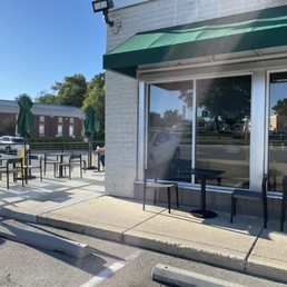 Exterior outside entrance of Starbucks - Outside seating - Ellicott City, Maryland Exterior outside entrance of Starbucks - Outside seating - Ellicott City, Maryland