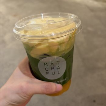 Matchaful - Mango Cold Foam Matcha - Vegan Near Me - New York, New York Matchaful - Mango Cold Foam Matcha - Vegan Near Me - New York, New York