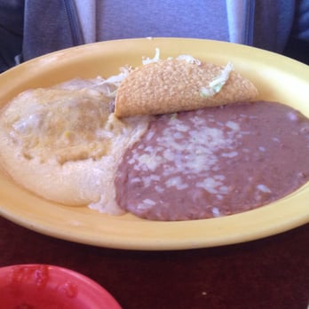 San Luis Restaurant - Lunch #1 - Beef Taco, Chili Relleno, and beans - also included Guacamole Salad for $5.99. - Mexican Near Me - Greensboro, North Carolina San Luis Restaurant - Lunch #1 - Beef Taco, Chili Relleno, and beans - also included Guacamole Salad for $5.99. - Mexican Near Me - Greensboro, North Carolina