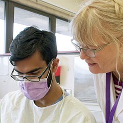 University of Washington School of Dentistry - Faculty dentist with student