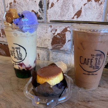 Cafe 86 - Halo halo, ube flan cupcake, milo milk tea - Cafes Near Me - Mountain View, California