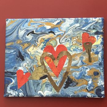 Paseo Gallery One - " You are my Love"8x10 canvases mixed media - ready for your valentine. Artist - Bonnie Knippenberg - Art Galleries Near Me - Oklahoma City, Oklahoma