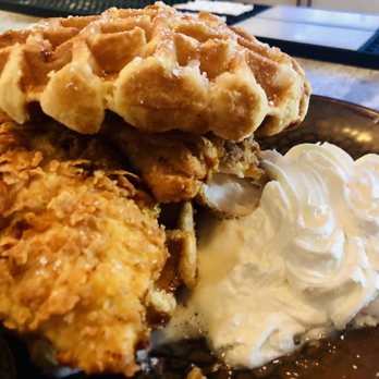 The Boathouse - Chicken N Waffles! Delish!! ($16.99 7/2023) - Seafood Near Me - Saint Johns, Florida