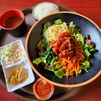 King Spa & Sauna - Spicy pork Bibimbap! - Day Spas Near Me - Niles, Illinois