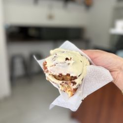 Ghaya - Brown Butter Cinnamon Brioche Roll (~$5) w Vanilla Cream Cheese Frosting