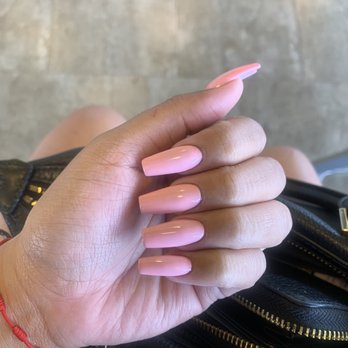 NT Nail Spa - Professional Nail Salon - Fill after first acrylic set. Pink gel #593 "pink beauty". - Waxing Near Me - Modesto, California