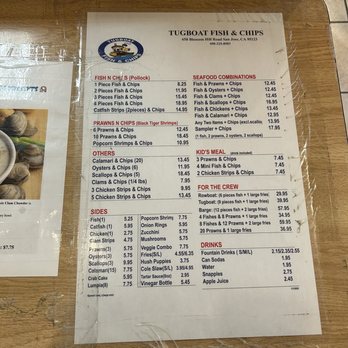Tugboat Fish and Chips - Menu December 2025 - Seafood Near Me - San Jose, California Tugboat Fish and Chips - Menu December 2025 - Seafood Near Me - San Jose, California