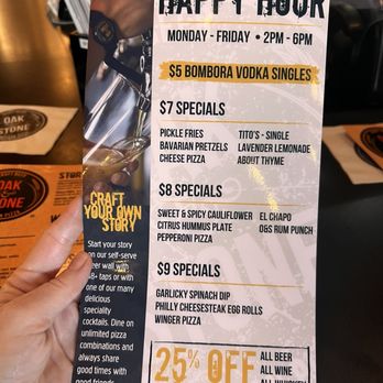 Oak & Stone - Happy Hour Menu - Breakfast & Brunch Near Me - Estero, Florida Oak & Stone - Happy Hour Menu - Breakfast & Brunch Near Me - Estero, Florida