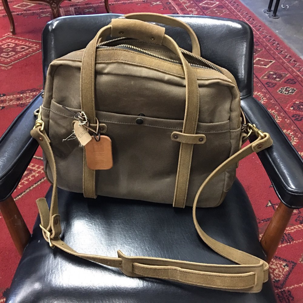 Railcar Fine Goods - Vermilyea Pelle Waxed Canvas Briefcase - Sewing & Alterations Near Me - El Monte, California