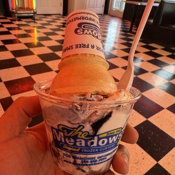 Meadows Frozen Custard - Small blueberry cheesecake custard (cone in a cup) - Ice Cream & Frozen Yogurt Near Me - Hagerstown, Maryland