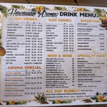 Hawaiian Aroma Caffe - Menu with drinks 6/30/25 - Breakfast & Brunch Near Me - Honolulu, Hawaii Hawaiian Aroma Caffe - Menu with drinks 6/30/25 - Breakfast & Brunch Near Me - Honolulu, Hawaii