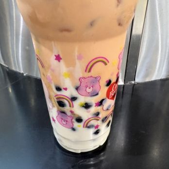 Kung Fu Tea - Mango Clouds Milk Tea from the Care Bears Collab in the Cheery Cup - Bubble Tea Near Me - Wayne, New Jersey Kung Fu Tea - Mango Clouds Milk Tea from the Care Bears Collab in the Cheery Cup - Bubble Tea Near Me - Wayne, New Jersey
