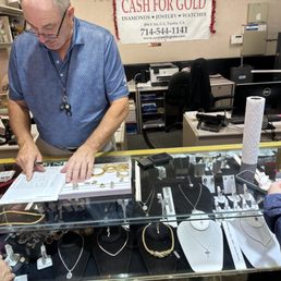 Buying and selling items.