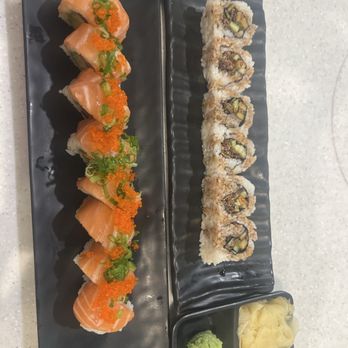 Kakuna Sushi - Salmon skin roll and Orange Blossom Roll - Sushi Bars Near Me - San Leandro, California Kakuna Sushi - Salmon skin roll and Orange Blossom Roll - Sushi Bars Near Me - San Leandro, California