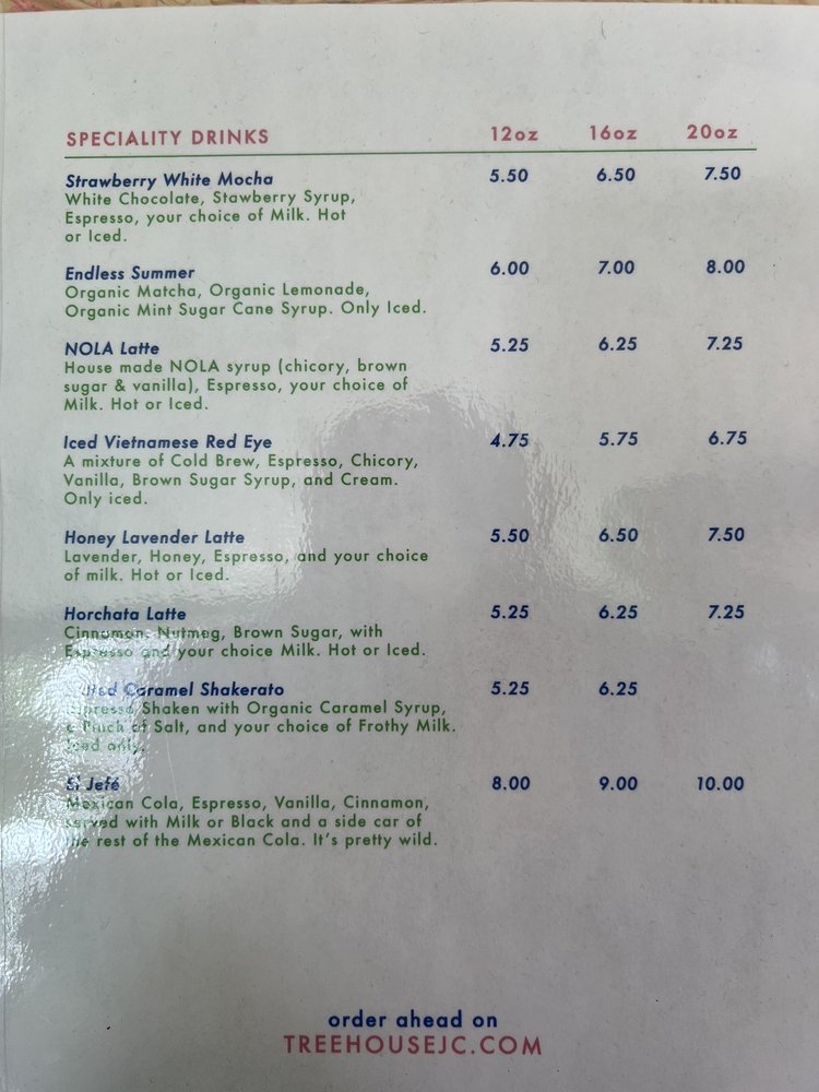 TREEHOUSE COFFEE SHOP 205 Brunswick St, Jersey City, New Jersey