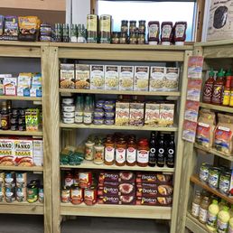 All the spices that are for sale in the seafood store. All the spices that are for sale in the seafood store.