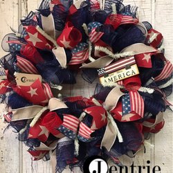 Jentrie - Patriotic Deco Mesh Wreath