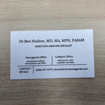 Ben Hudson, MD - Addiction Medicine Near Me - Gulfport, Mississippi Ben Hudson, MD - Addiction Medicine Near Me - Gulfport, Mississippi