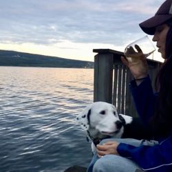 Admiral Peabody's Lakeside Lodging - My husband and I enjoyed a sample of a local wine on the private dock! Our pup liked watching the fish jump:)
