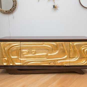 Black & Gold - Brutalist Mid Century dresser - Antiques Near Me - San Francisco, California Black & Gold - Brutalist Mid Century dresser - Antiques Near Me - San Francisco, California