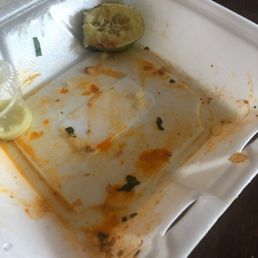 This was full of chicken tacos but I ate all five of them This was full of chicken tacos but I ate all five of them