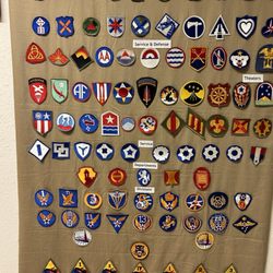 Turlock Historical Society - Nice display of unit insignia patches.